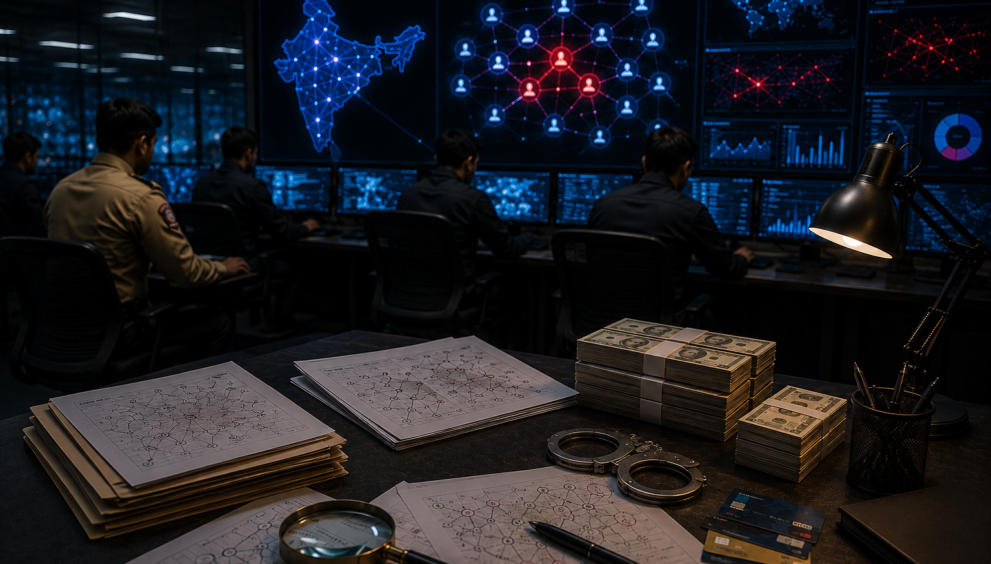 Pune Police investigating a cyber fraud network linked to mule bank accounts involving ₹11.5 crore transactions