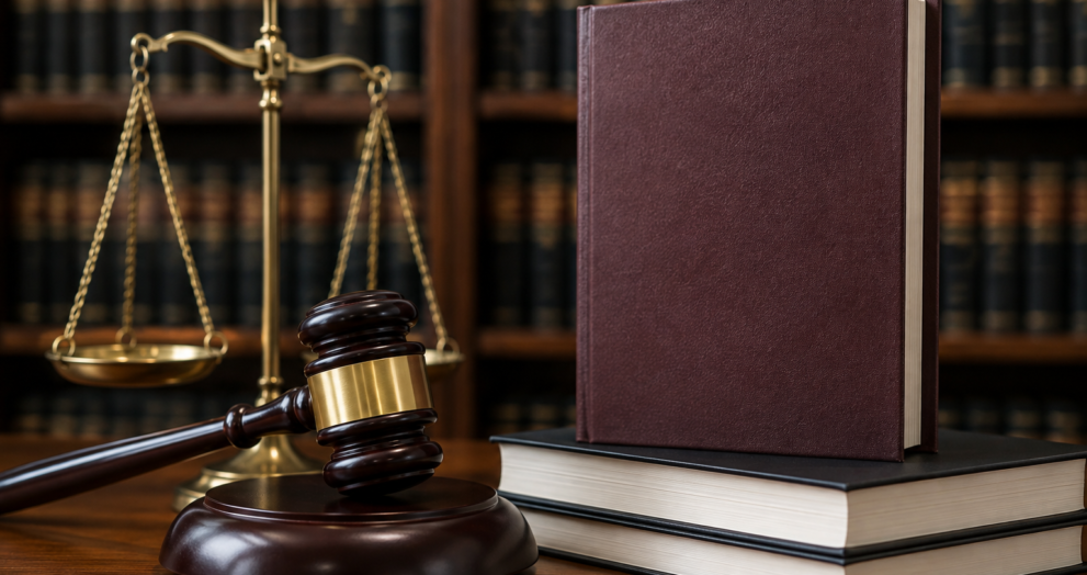 Gavel and scales of justice symbolizing India's new criminal laws.