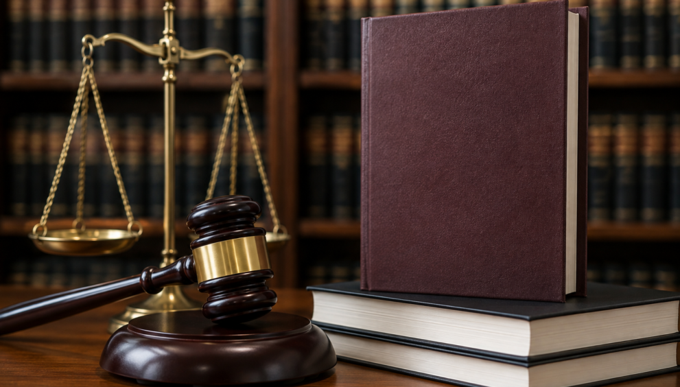 Gavel and scales of justice symbolizing India's new criminal laws.