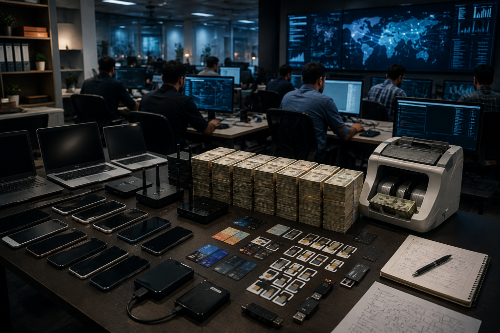 Cybercrime investigation targeting an organised financial fraud network