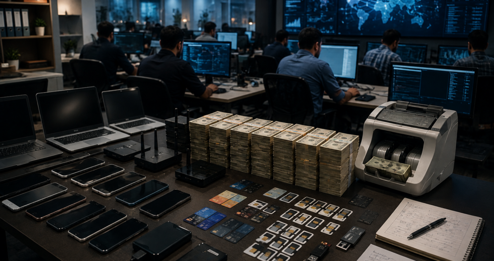 Cybercrime investigation targeting an organised financial fraud network