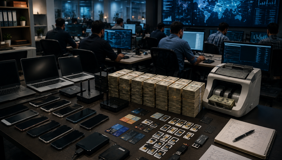 Cybercrime investigation targeting an organised financial fraud network