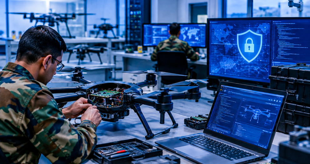 AASHVAST Labs testing an Indian Army military drone for security vulnerabilities