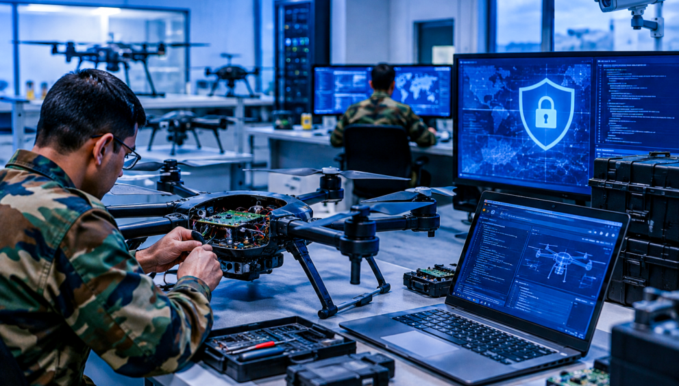 AASHVAST Labs testing an Indian Army military drone for security vulnerabilities