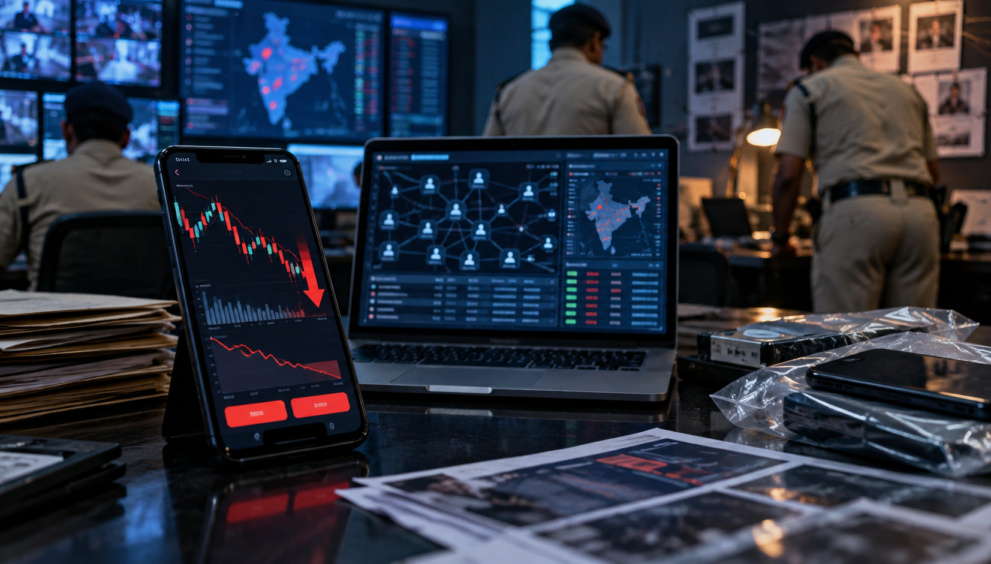 Indore Police investigating a fake stock trading app and online investment fraud