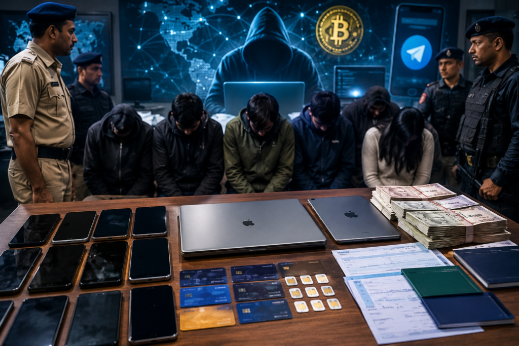 Nainital Police investigate an international cybercrime racket linked to suspected cyber fraud.