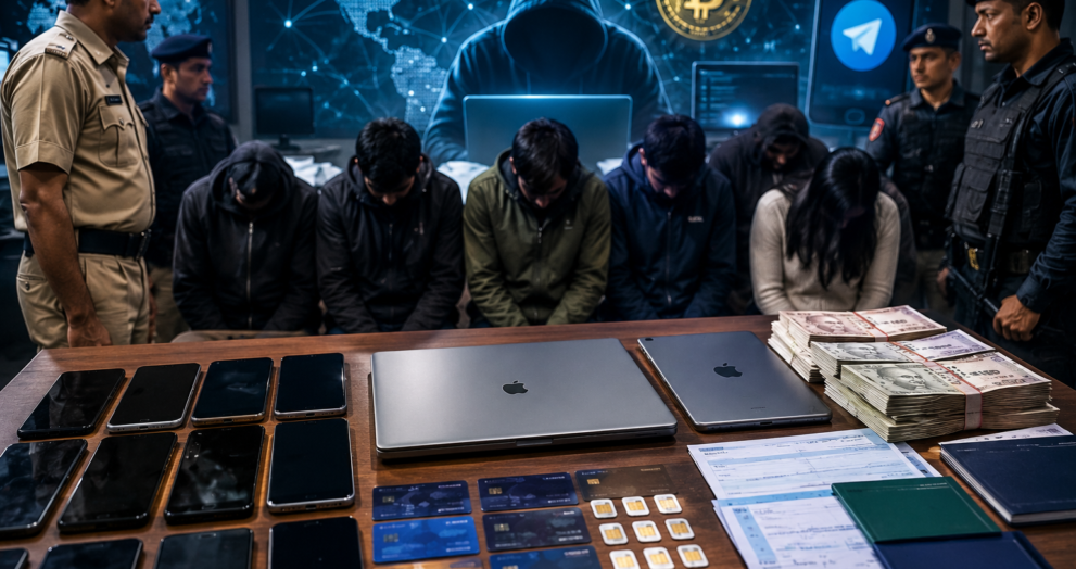 Nainital Police investigate an international cybercrime racket linked to suspected cyber fraud.