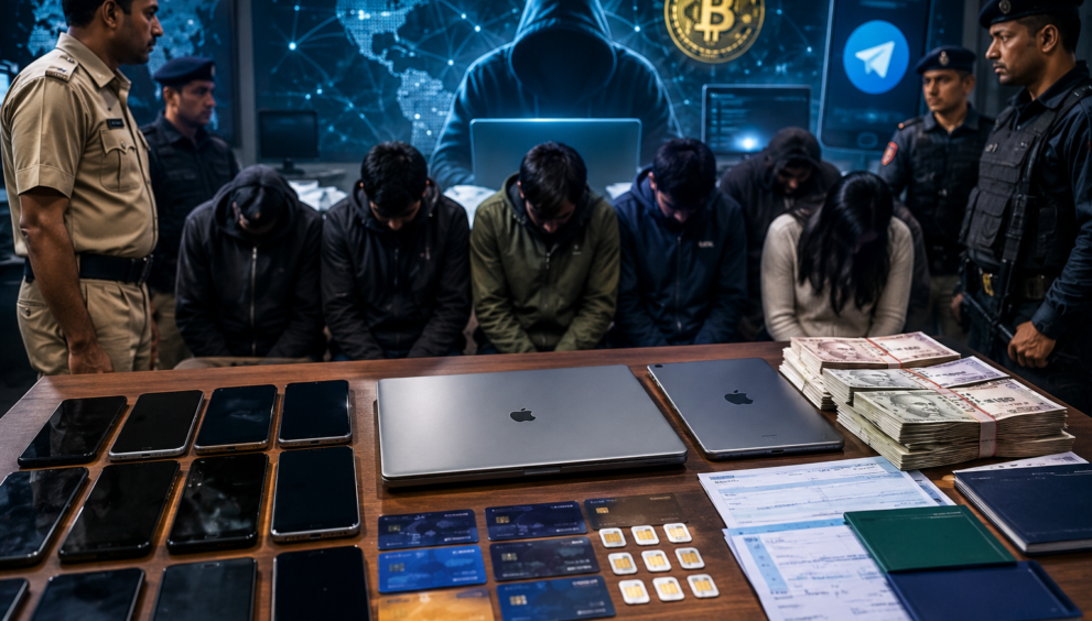 Nainital Police investigate an international cybercrime racket linked to suspected cyber fraud.